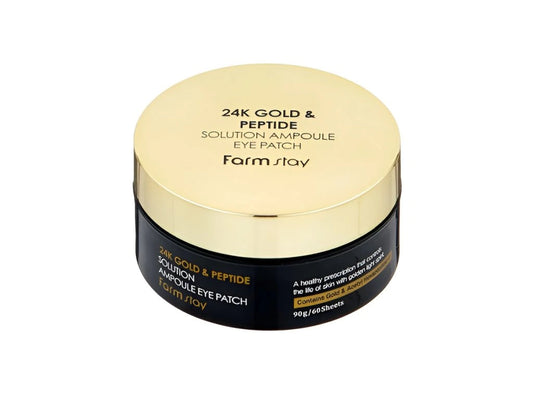 FarmStay 24K Gold & Peptide Solution Ampoule Eye Patch 60 pcs