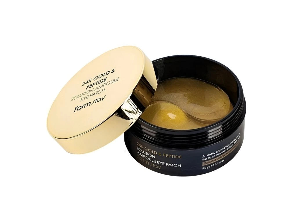 FarmStay 24K Gold & Peptide Solution Ampoule Eye Patch 60 pcs