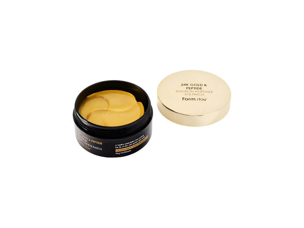 FarmStay 24K Gold & Peptide Solution Ampoule Eye Patch 60 pcs