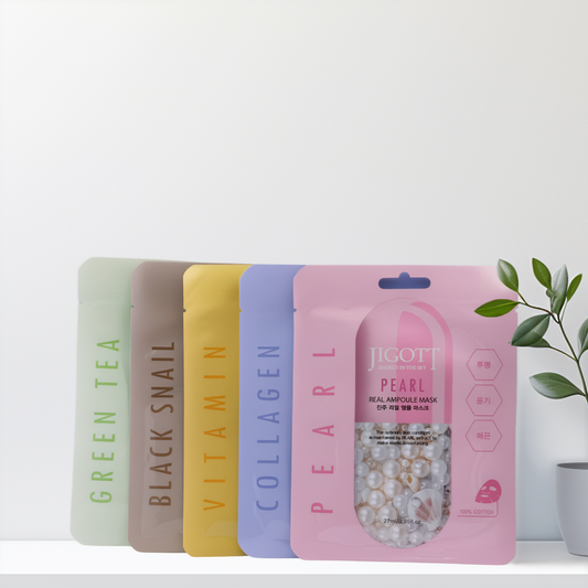 Jigott Green Tea Real Ampoule Mask 27 ml